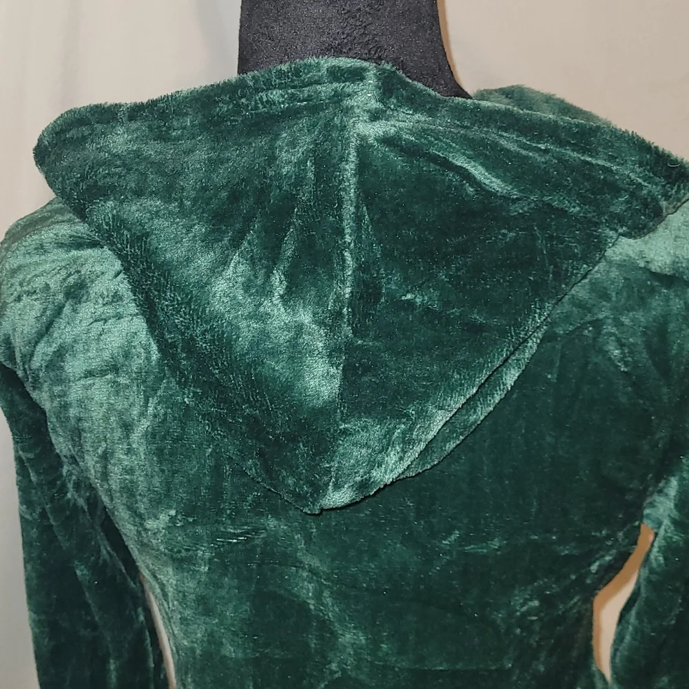 Doctor Unicorn, Dark Green Kids Fleece Hooded Robe with Belt, 10-11 Y, NWOT